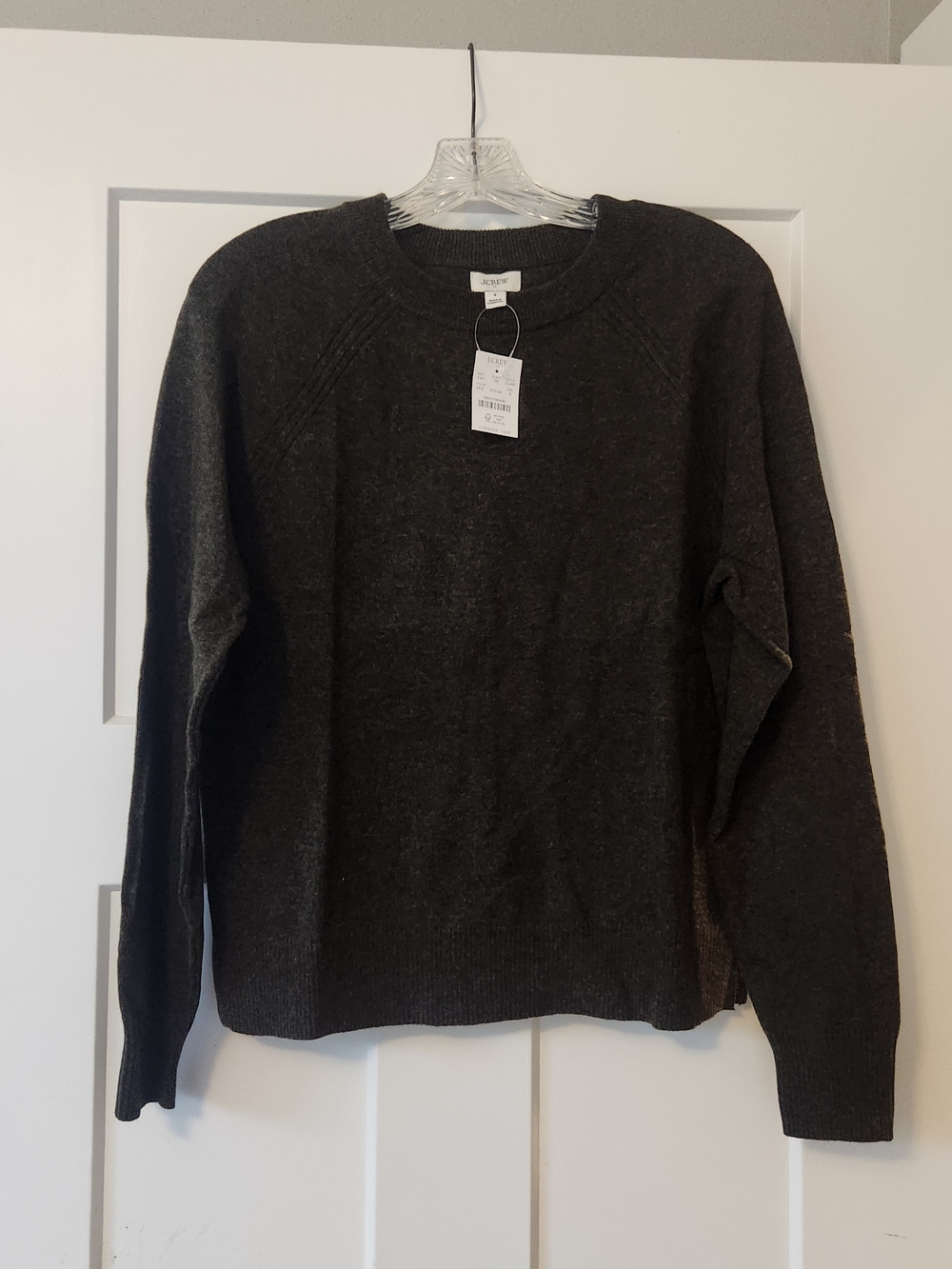 J. Crew Factory Women's Dark Green Crewneck Sweater